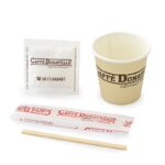 Zucchero bianco, bicchierini, palettine - 100 pezzi